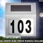 Număr Casă Solar LED din Inox cu Senzor Amurg | 18x20 cm - imagine 3
