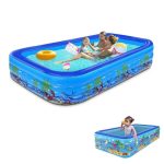 Pachet Vară pentru Familie – Piscină Gonflabilă 180 x 125 x 54 cm + Colac Copil cu Umbreluță - imagine 3