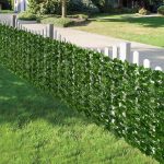SET 1+1 Gard paravan viu cu frunze artificiale, verde , 300 × 100 cm, - imagine 6