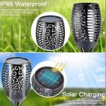 Set 12 Lămpi Solare Tip Torță cu Efect Flacără 50 cm - imagine 3