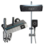 Set de Duș Smart cu Afișaj LED, Control Termostatic și 4 Moduri de Pulverizare - imagine 4