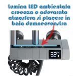 Set de Duș Smart cu Afișaj LED, Control Termostatic și 4 Moduri de Pulverizare - imagine 7