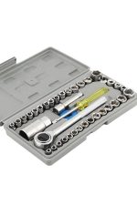 Set Trusă Chei Tubulare 40 Piese + Cheie Tubulară Multifuncțională Universală 48 în 1 cu Cap Rotativ 360° - imagine 4