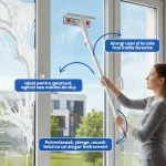 Ștergător Geamuri 2 în 1 cu Pulverizator și Tijă Telescopică 165 cm - imagine 6