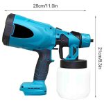 Pistol Electric de Vopsit fără Fir cu 2 Acumulatori 48V Li-Ion, 3 Duze și Debit Reglabil - imagine 3