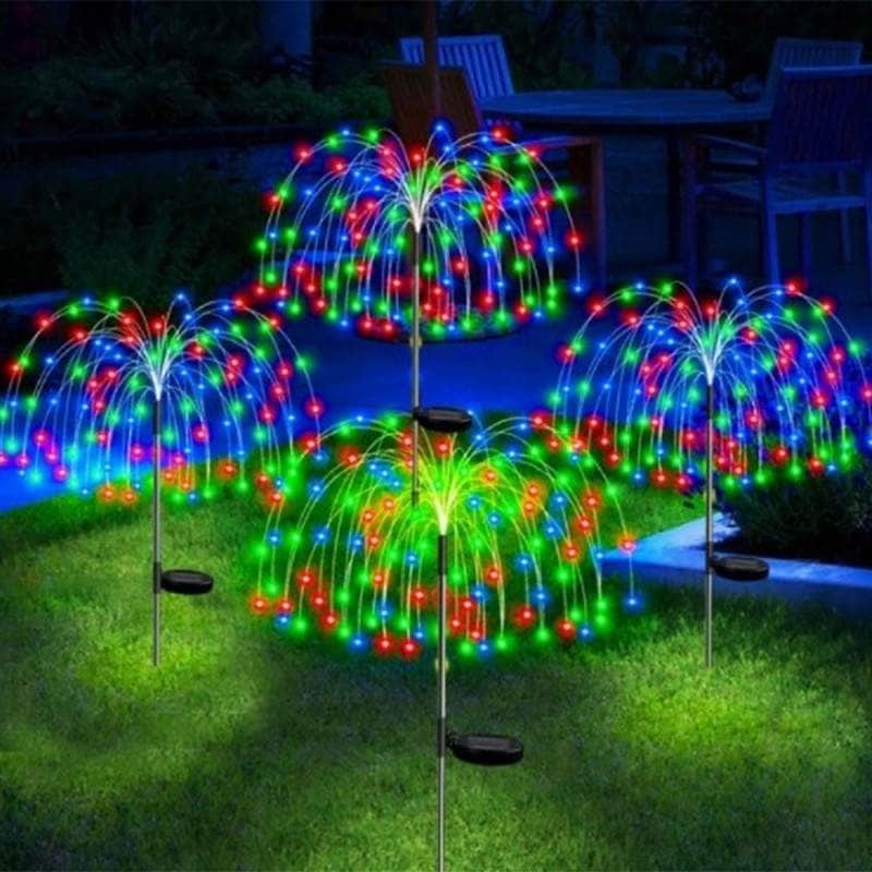 Set 2 x Lămpi Solare LED cu Fibră Optică, Model Meduză, Multicolore, pentru Grădină și Alei - imagine 6