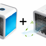 Set 2 Mini Răcitoare de Aer Portabile Arctic Air Cooler, Răcire, Umidificare și Purificare, USB, LED 7 Culori