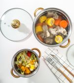 Set Oale din Inox 10 Piese cu Capace din Sticlă, 18/20/22/24/26 cm, Compatibile cu Toate Tipurile de Plite - imagine 5