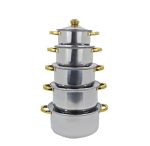 Set Oale din Inox 10 Piese cu Capace din Sticlă, 18/20/22/24/26 cm, Compatibile cu Toate Tipurile de Plite - imagine 8