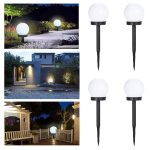 Set 3 Lămpi Solare Tip Glob pentru Grădină, Iluminare LED, IP44, Înălțime 33 cm - imagine 5