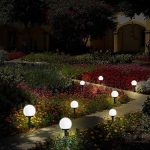 Set 3 Lămpi Solare Tip Glob pentru Grădină, Iluminare LED, IP44, Înălțime 33 cm - imagine 3