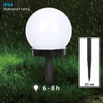 Set 3 Lămpi Solare Tip Glob pentru Grădină, Iluminare LED, IP44, Înălțime 33 cm - imagine 11