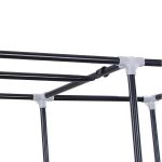 Dulap Textil pentru Haine și Încălțăminte, 175 cm, Organizator cu Structură Metalică și Husă Textilă - imagine 6
