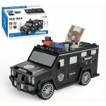 Pușculiță Interactivă în Formă de Mașină Blindată de Poliție, cu Efecte Luminoase și Sonore, 28 x 14 x 13 cm