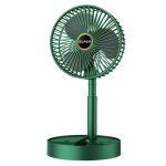 Set 1+1 Ventilator de Birou Pliabil, 3 Trepte de Viteză, Suport Telefon Integrat, Încărcare MicroUSB, Verde - imagine 5