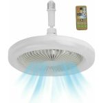 Ventilator de Tavan cu Dulie E27 și Lumină LED, Silențios, cu Telecomandă, 26,6 x 11,1 cm - imagine 2