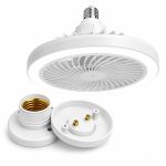 Ventilator de Tavan cu Dulie E27 și Lumină LED, Silențios, cu Telecomandă, 26,6 x 11,1 cm - imagine 3