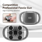 Aparat de Masaj Electric cu 6 Capete, Ecran LCD, Mâner Anti-alunecare, Gri - imagine 3