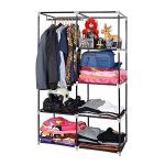 Dulap Textil pentru Haine și Încălțăminte, 175 cm, Organizator cu Structură Metalică și Husă Textilă - imagine 3
