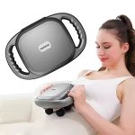 Aparat de Masaj Electric cu 6 Capete, Ecran LCD, Mâner Anti-alunecare, Gri - imagine 4