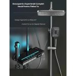 Coloană de Duș Smart Termostatică, 4 Funcții, Lumini LED, Rotire 360°, Fără Alimentare Electrică - imagine 5
