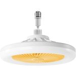 Ventilator de Tavan cu Dulie E27 și Lumină LED, Silențios, cu Telecomandă, 26,6 x 11,1 cm - imagine 6