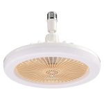 Ventilator de Tavan cu Dulie E27 și Lumină LED, Silențios, cu Telecomandă, 26,6 x 11,1 cm