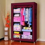 Dulap Textil pentru Haine și Încălțăminte, 175 cm, Organizator cu Structură Metalică și Husă Textilă - imagine 4