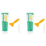 Set 2x Chit pentru Reparare Pereți Instant, Pastă cu Uscare Rapidă, 2 x 100 g, Alb, cu Spatulă Inclusă, pentru Fisuri și Găuri