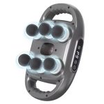Aparat de Masaj Electric cu 6 Capete, Ecran LCD, Mâner Anti-alunecare, Gri