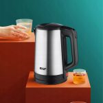Fierbător Electric 2,3L, 1800W, din Inox, Oprire Automată, Argintiu/Negru - imagine 7