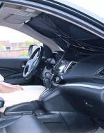 Set 2 X Parasolar Pliabil Tip Umbrelă pentru Parbriz Auto, Protecție Împotriva Razelor UV și Căldurii - imagine 2