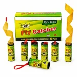 Set 100 Role Adezive pentru Muște, Panglică Lipicioasă pentru Capturarea Insectelor Zburătoare, Fără Insecticid