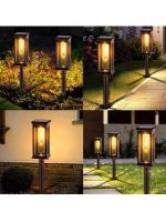Set 4 Lămpi Solare pentru Grădină – Iluminare Decorativă, Lumină Caldă, Design Modern - imagine 7