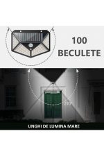 Pachet 12 x Lămpi Solare 100 LED pentru Exterior, cu Senzor de Mișcare, Panou Solar și Protecție IP65 - imagine 3