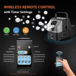 Mașină 3 în 1 pentru Fum și Bule de Săpun, 450W, cu Telecomandă, 2 Rezervoare și LED - imagine 6