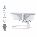 Leagăn Electric pentru Bebeluși cu Telecomandă și Bluetooth, Legănare Automată, Gri Închis - imagine 6