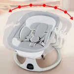 Leagăn Electric pentru Bebeluși cu Telecomandă și Bluetooth, Legănare Automată, Gri Închis - imagine 7