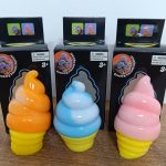 Set 3 Jucării Antistres Squishy Nice Cream Cone – Cornet Înghețată, Culori Diferite