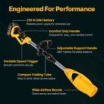 Suflantă de Frunze fără Fir 48V, 150 MPH, 500 CFM, Acumulator și Încărcător, Portabilă, Galbenă - imagine 7