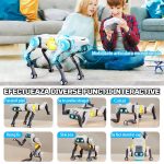 Robot Câine Inteligent Interactiv – Gri-Argintiu, 1200mAh, Telecomandă și APP - imagine 10
