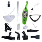 Mop cu Aburi X10, 1300W, Curățare și Dezinfectare, Cap din Microfibră, Rotire 180°, Cablu 4,5 m, Verde