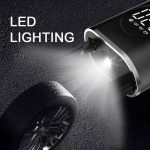 Pompă Electrică Portabilă pentru Umflat Anvelope și Mingi, 70W, Afișaj LED, Baterie 2000 mAh, Max. 32 PSI, pentru Mașină, Bicicletă și Motocicletă, Negru - imagine 4
