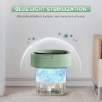 Mașină de Spălat Portabilă și Pliabilă 6L, din ABS, Compactă pentru Haine, Lenjerie și Articole pentru Bebeluși, Verde - imagine 9