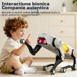 Robot Câine Inteligent Interactiv – Gri-Argintiu, 1200mAh, Telecomandă și APP - imagine 4