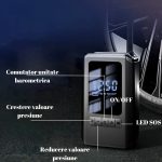 Pompă Aer Auto Electrică Portabilă 150 PSI (10,3 Bar), Compresor cu Afișaj Digital LCD, Lanternă LED, Baterie 4000 mAh, USB-C, Oprire Automată, pentru Mașină, Motocicletă și Bicicletă - imagine 8