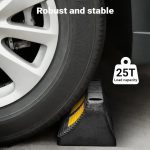 Set 2 Opritoare pentru Parcare Auto, Cauciuc Negru, Benzi Reflectorizante, 48 x 12 x 8,5 cm - imagine 4