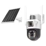 Set 2 x Cameră de Supraveghere WiFi cu Panou Solar 6MP, Rotire 355°, Full Color Night Vision, IP66, - imagine 4