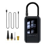 Pompă Aer Auto Electrică Portabilă 150 PSI (10,3 Bar), Compresor cu Afișaj Digital LCD, Lanternă LED, Baterie 4000 mAh, USB-C, Oprire Automată, pentru Mașină, Motocicletă și Bicicletă