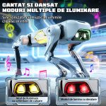 Robot Câine Inteligent Interactiv – Gri-Argintiu, 1200mAh, Telecomandă și APP - imagine 8